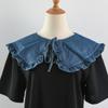 Clothing Accessories Layer False Collar Ruffle Denim Fake Shoulder Cute Shirt Fake Collar  Women