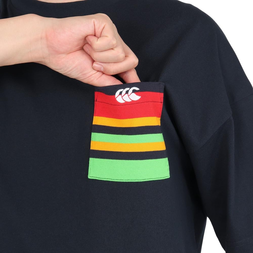 Canterbury Stripe Pocket T-Shirt, Unisex, Navy, Size M