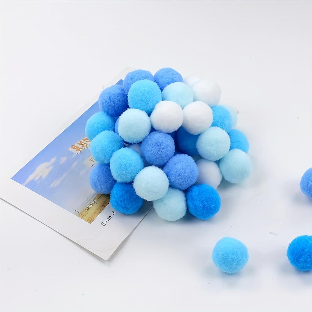 500pcs Of Pom Poms 0.39 Inch Assorted Pom Poms Suitable For DIY Art Making