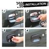 TESIN Car Door Handle Bowl Decoration Cover Stickers for Suzuki Jimny 2007-2012 2013 2014 2015 2016 2017 Exterior Accessories