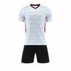 Kids Adult Striped Soccer Jersey Set School Sports Games Training