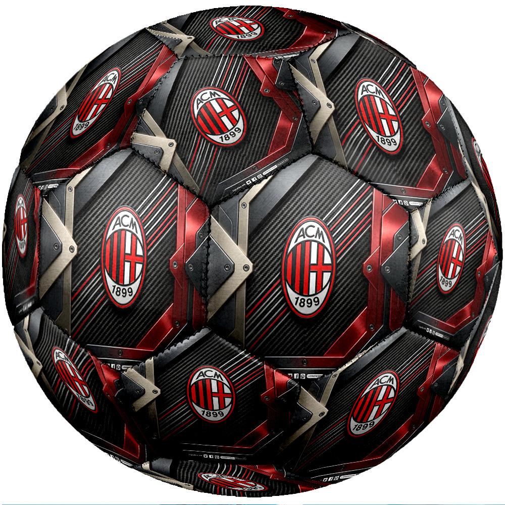 Футбольный мяч в тематике AC Milan, размер 5. Мягкий на ощупь, профессиональный тренировочный мяч для занятий спортом на открытом воздухе.