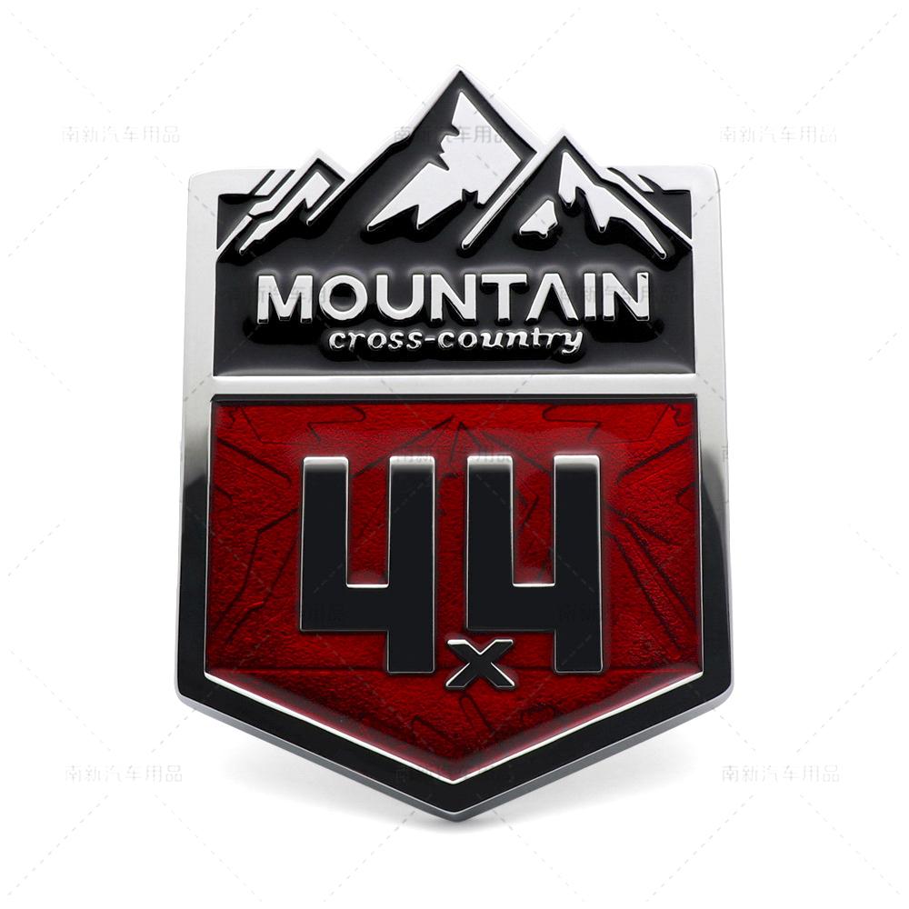 Metal Car Grille Fender Badge Cross-country Mountain 4X4 Emblem For Jeep Grand Cherokee Wrangler Compass Patriot Accessories yt1