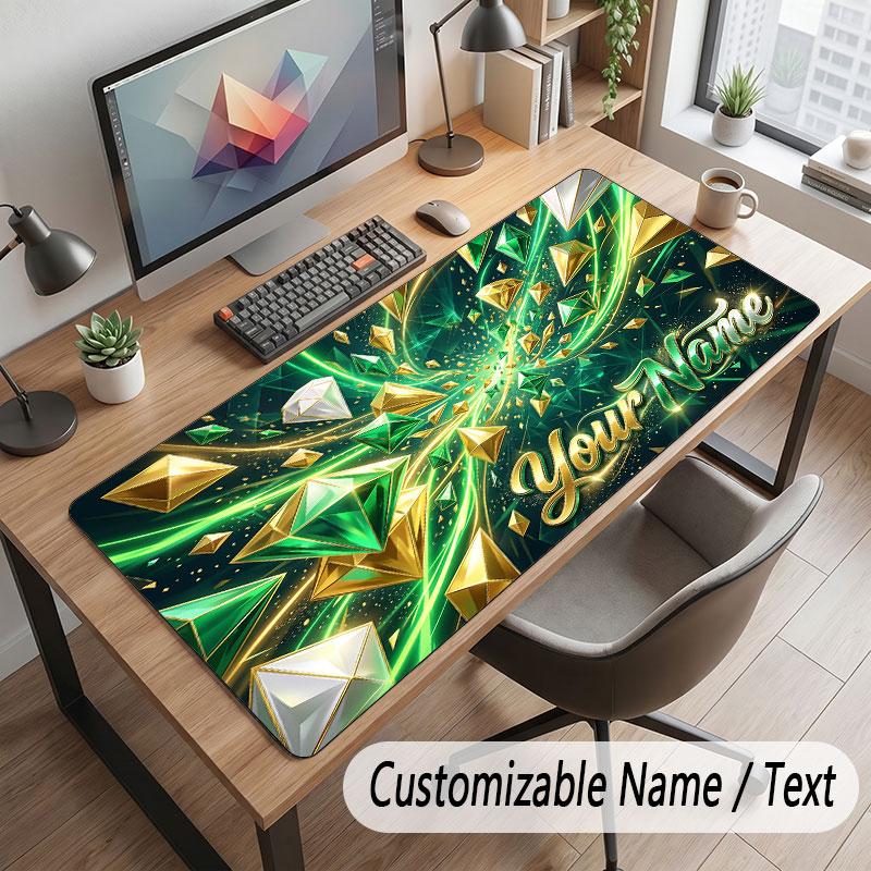 Celebration Theme Customized Mouse Pad Personalized Print Name Text Desk Mat For Home Office Table Decor