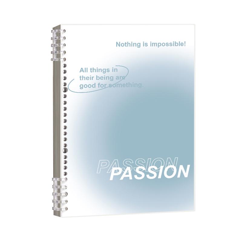 Тетрадь А5 на кольцах, свежие цвета: Горизонтальные линии, Съемные страницы, Премиальное качество, Не царапается рукой, Идеально для студентов.