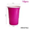 10Pcs 450ml Colorful Disposable Plastic Beer Pong Cups for Party Bar Game Supplies