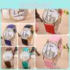 Elegant European Style Geneva Eiffel Tower Water Crystal Quartz Watch With Pu Strap