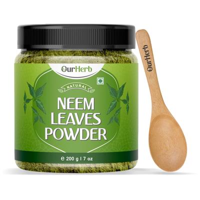 Порошок из листьев нима OurHerb® Pure: Натуральное решение для чистой кожи без прыщей и шелковистых волос, идеально подходит для масок для лица, ухода за волосами и поддержки пигментации
