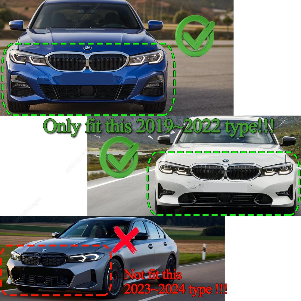 Front Bumper Hood Kidney Grill Racing Grilles For BMW 3 Series G20 G21 318i 320i 330i M340i 330d 2019-2022 Black Bodykits Tuning