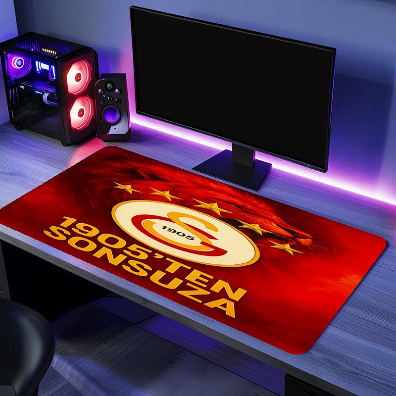 Коврик для мыши Galatasaray S.K - Нескользящая резиновая основа, Гладкая поверхность для работы, игр, офиса и домашнего использования, Настольный коврик для мыши