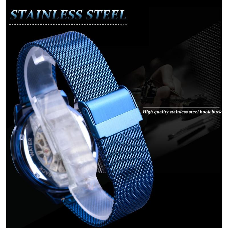 Победитель для мужчин, мода и отдых, автоматические механические часы с полым механическим механизмом