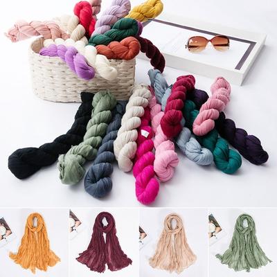 Мягкий шарф, длинный, пашминовый, летние шали для женщин и мужчин