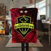 1Pc The Seattle Sounders FC Print Flannel Blanket High Quality Warm Comfortable Cover for All Seasons Perfect for Gifts Home Decor