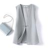 Korean Style Women's Spring/Autumn Vest Jacket, Simple and Elegant Sleeveless Outerwear