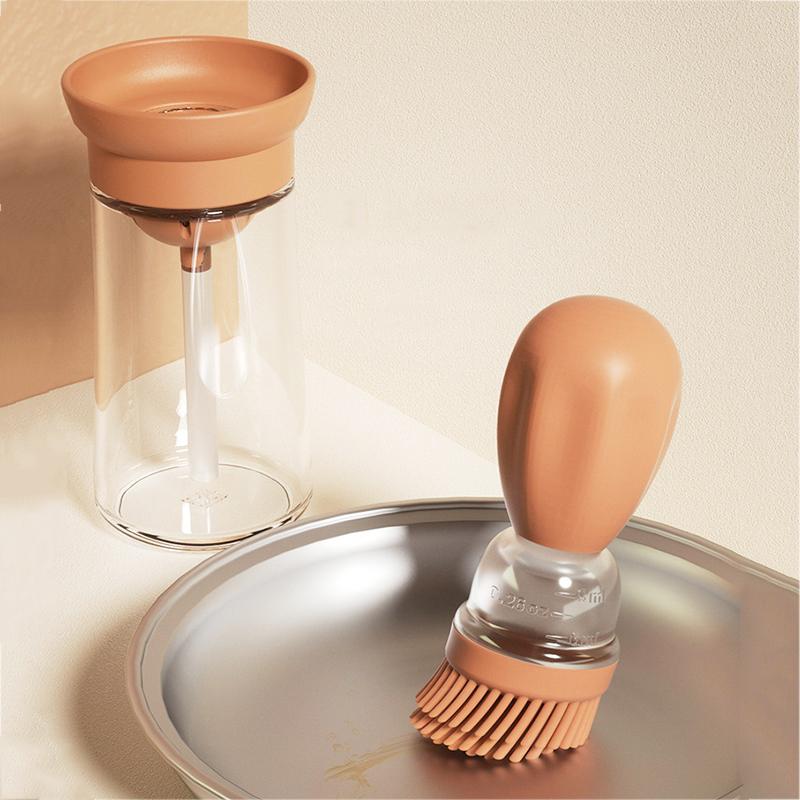 Kitchen Oil Bottle Silicone Glass Oil Container With Brush Barbecue Spray Bottle Oil Dispenser For Kitchen Cooking BBQ Tool