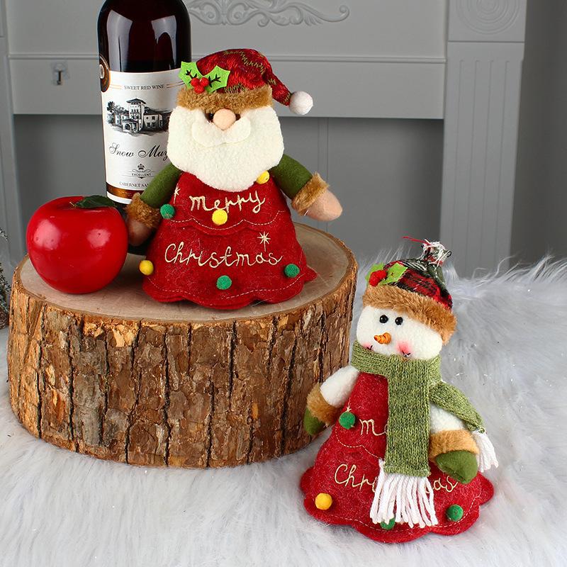 Канун Рождества Мультяшная кукла Конфетный мешок на молнии Мешок для яблок Мешок для подарков Пиршественные украшения