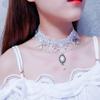 Готический панк кружевной чокер ожерелье для женщин подростков девушек заклепка сердце ошейник ожерелье рок модные ювелирные изделия подарки вечеринка ожерелье