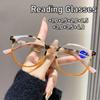 Large Round Fashionable Presbyopia Glasses Transparent Lenses Anti-Blue Light High Definition Reading Glasses Eye Protection