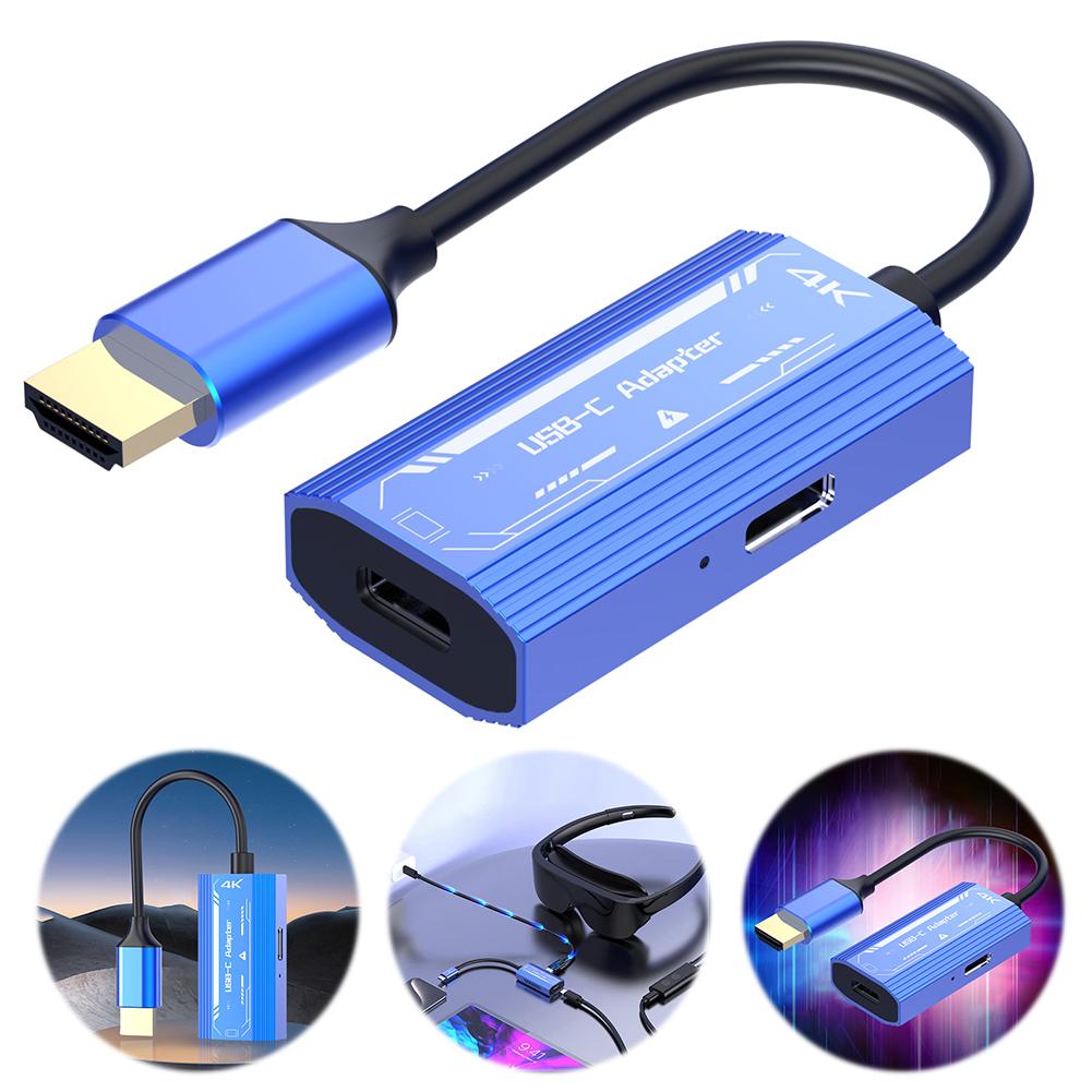 Совместимость с HDMI 4K/60 Гц и кабелем Type-C, постоянный ток 5 В для очков дополненной реальности XREAL/Rokid Air для Samsung S22/S23 для Switch/Steam Deck/ROG Ally
