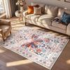 Pink Living Room Carpet Retro Butterfly Floral Print Bedroom Rug Machine Washable Non-slip Coffee Table Sofa Mats Tapis Alfombra