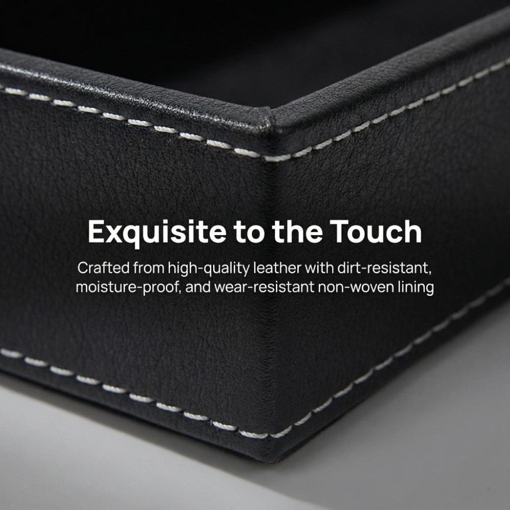 Multi-function Storage Tray Leather Desktop Box Neat Arrange Key Storage Entrance Storage
