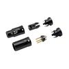 Compact XLR Microphone Solder Adapter - Gold-Plated 3-Pin Female Connector, Adjustable 90° Right-Angle Audio Plug for DIY Thin Cable Corner