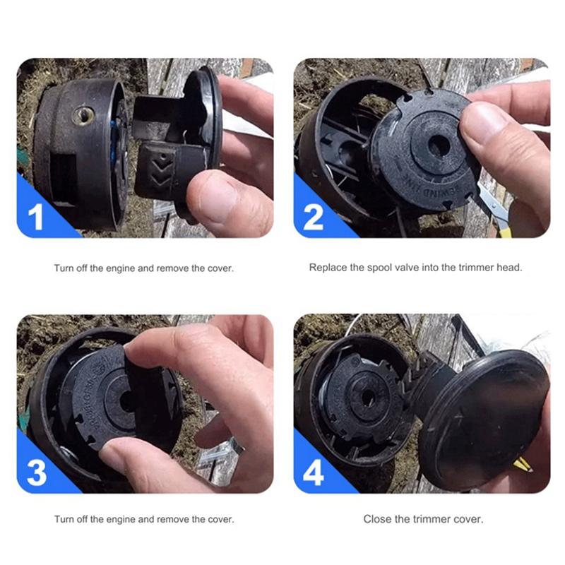 A58Z String Trimmer F016800569/F016800385 Spool Line With F016F04557 Spool Cover For Easy Grass Cut ART 23SL 26SL