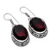 Серьги ручной работы из серебра 925 пробы с мозамбикским гранатом 1,50
