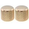 Musiclily Pro Steel Dome Knobs, 18mm Inch Standard, for USA Electric Guitars/Basses, Gold (Set of 2)