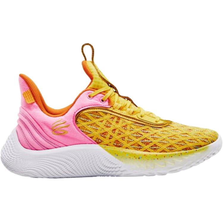 SESAME STREET x Under Armour Curry 9 Низкие Высокопроизводительные Баскетбольные Кроссовки Лимонный 3024249-702