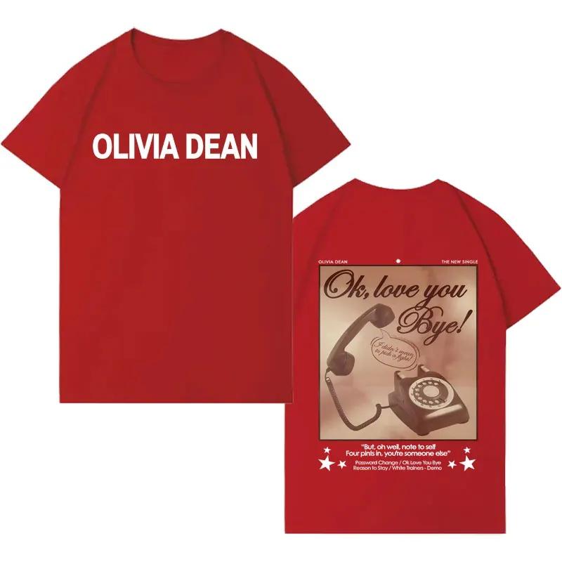 Singer Olivia Dean Popluar Graphic Cover Short Sleeve Tee Mens Womens Hip Hop Oversized High Quality Cotton Casual Cozy Tshrits