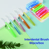 60pcs/box Interdental Brushes Dental Teeth Cleaning Orthodontics Oral Care Toothpick Dental Tool Floss Orthodontic Tooth Brush