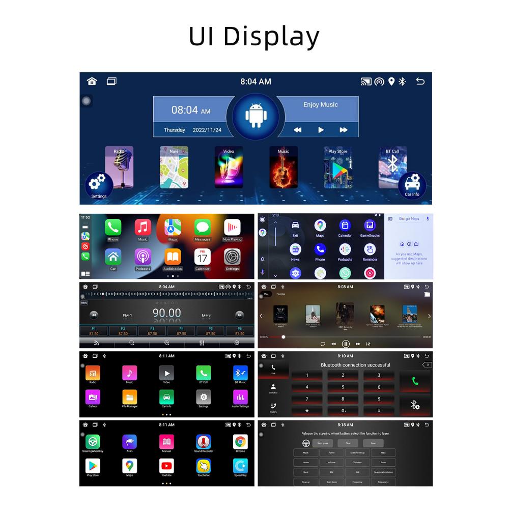 icreative 1 Din Android Автомобильный мультимедийный видеоплеер GPS-навигация Wi-Fi 1 Din Авторадио Стерео Автомобильное радио Android 6,9-дюймовый экран для универсального использования