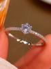 925 Sterling Silver Gorgeous Round Zircon Rings For Women Engagement Wedding Statement High Quality Fine Jewelry Bride Gift