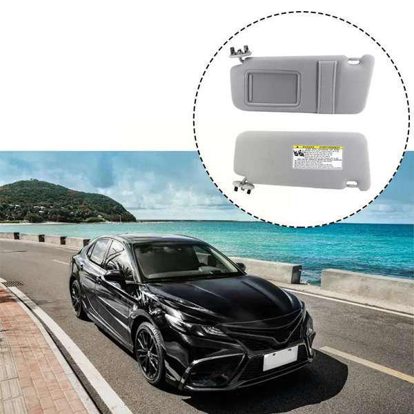 Pair of Sun Visors for 2007-2011 Toyota Camry (Parts 74310-06750-E0, 74320-06780-B0)