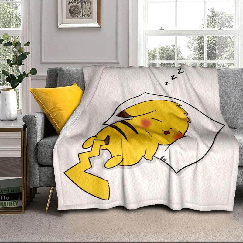 Cute Pika Adventure Blanket Flannel Blanket for bed, sofa, Camping, Hiking, Picnic Essentials, gift for family Fan gifts