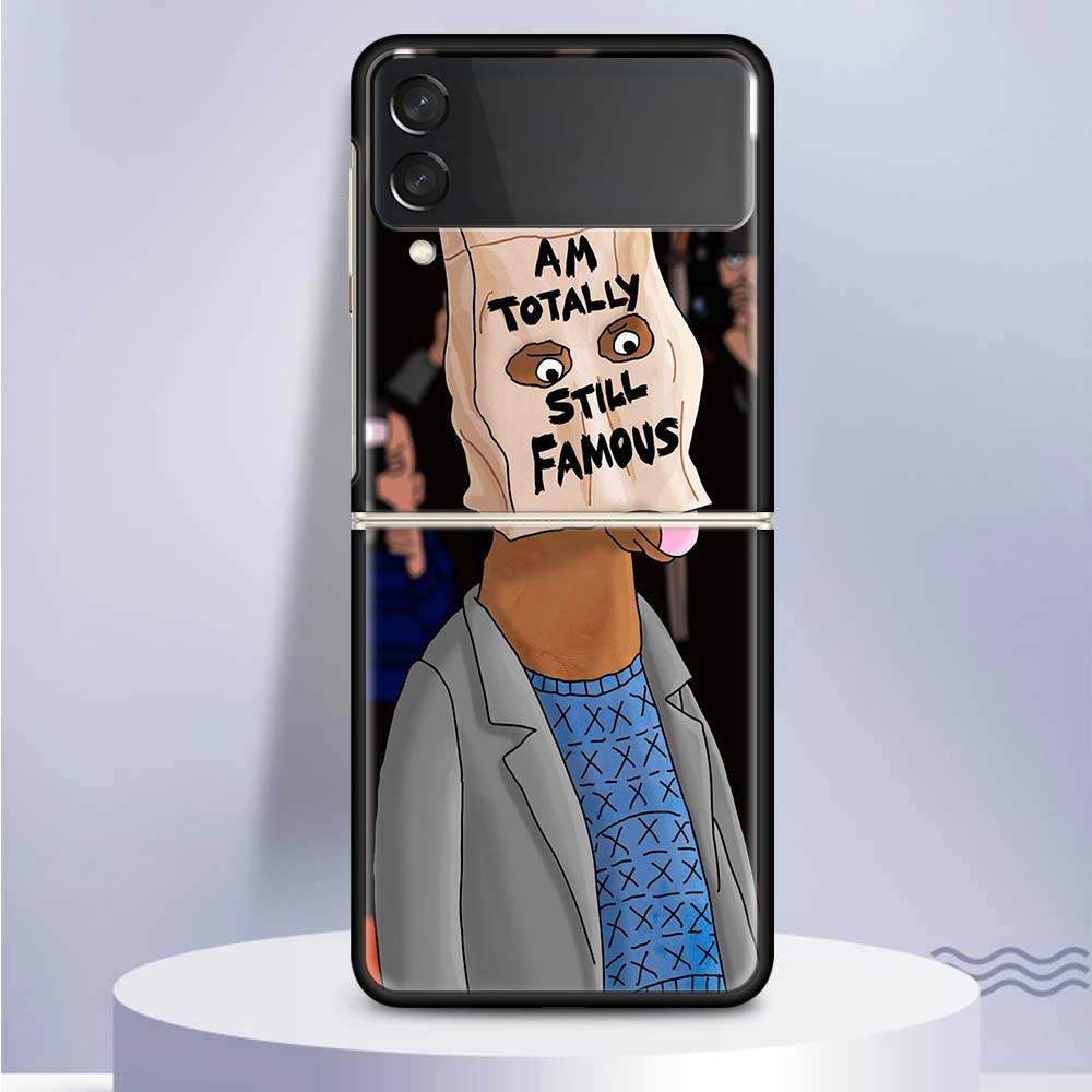 Чехол для телефона Samsung Galaxy Z Flip 5 4 3 5G с изображением мультфильма B-BoJack Horsemans, черный, твердый чехол ZFlip 5 4 3, роскошный противоударный бампер C