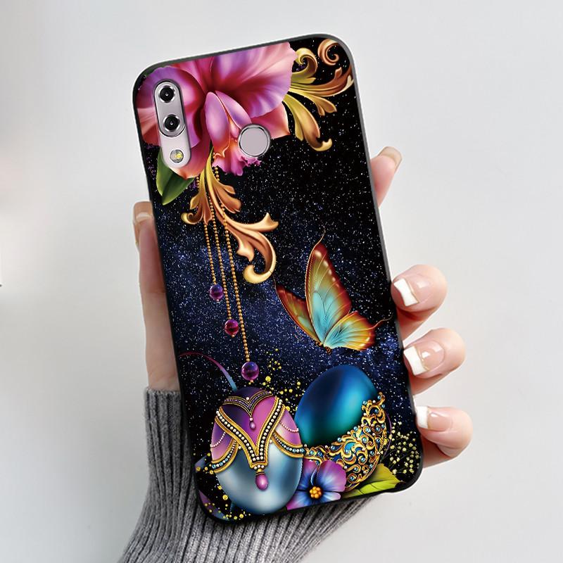 Для Asus Zenfone 5 5z ZS620KL ZE620KL X00QD 6.2" 2018 Ударопрочный чехол для телефона Эстетичный Модный Милый Кот Черный Мягкий Силиконовый Чехол