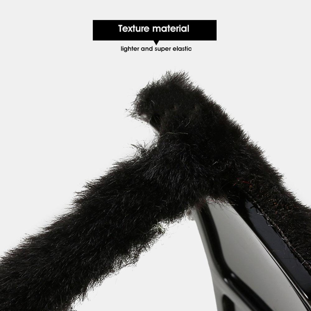 Мягкие Пушистые Плюшевые Солнцезащитные Очки Стиль Новинка Очки Модные Зимние Очки для Женщин