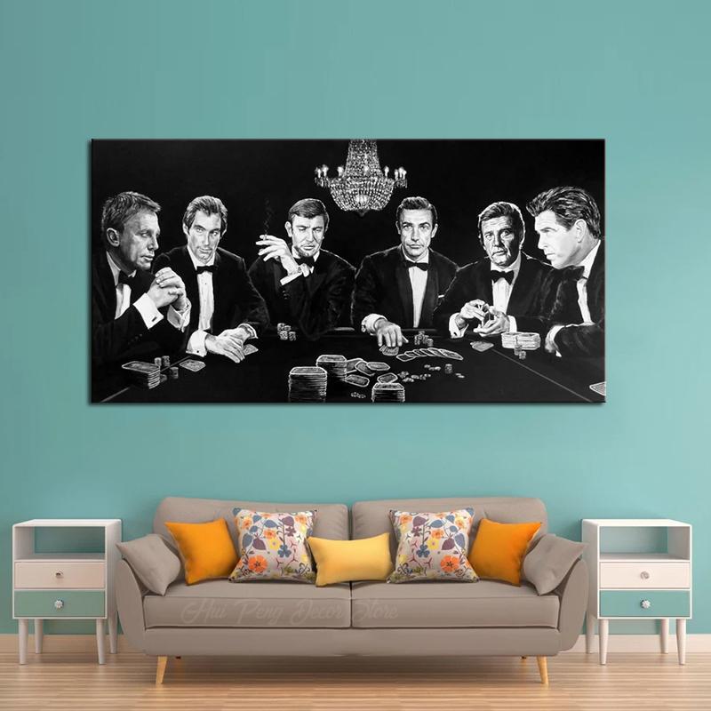 Классический постер с фильмом «Казино», холст, картина, черно-белый холст, настенные художественные постеры, принты для гостиной, домашний декор, фотографии