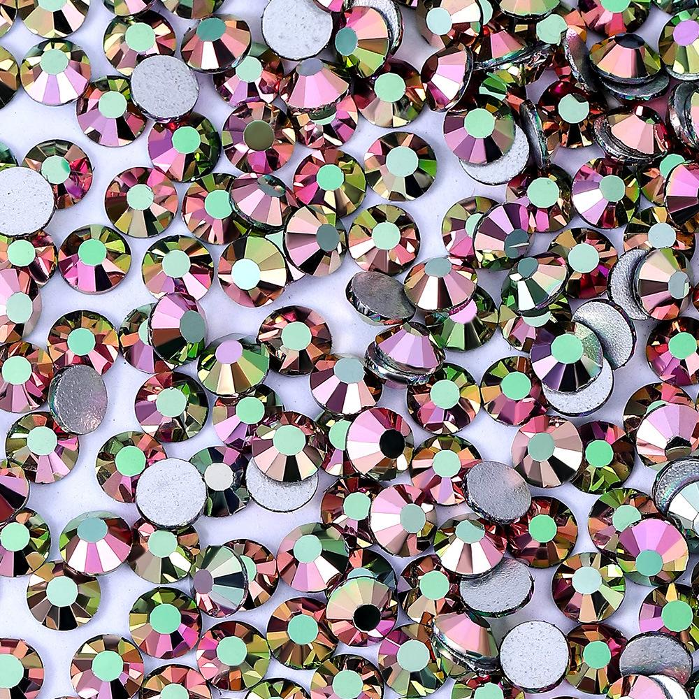 Новый цвет бархат фиолетовый гальванизированный маникюр плоский нижний стразы, хрустальное стекло дрель DIY маникюр декоративные аксессуары для ногтей