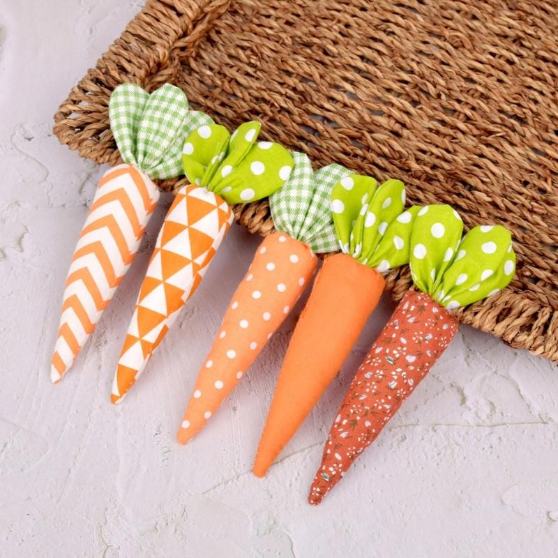 Easter Festive Fabric Carrot Ornament Enhances Holiday Easter Party Happy Easter Day Decorations