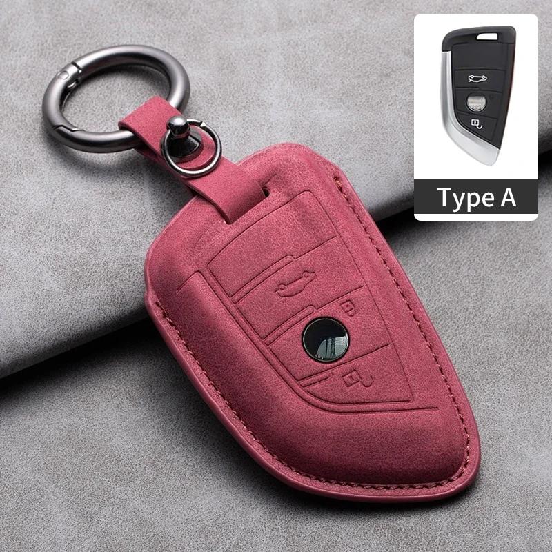 Чехол-накладка для ключа автомобиля для BMW F20 F10 F20 F30 F80 X1 X3 X5 X6 X7 G20 G30 G01 G02 G05 G11 1 3 5 7 серии кожаный автомобильный брелок