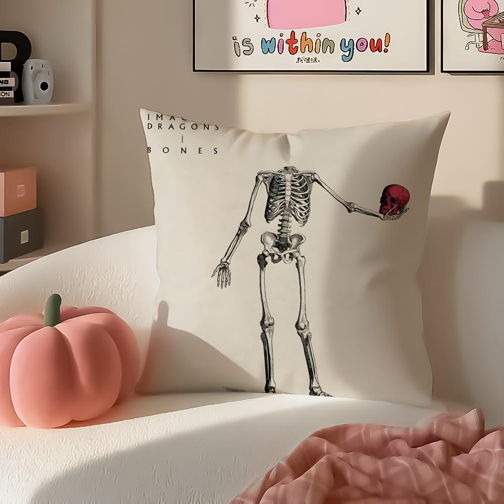Anthemic Pop American Band IImagine Dragons Cushion Cover Pillowcase Short Plush Invisible zipper Room Sofa Cushion Cover