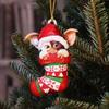 Creative Cute Christmas Shape Pendant Stocking Dog Flying Dragon Figurine Christmas Tree Hanging Ornament Holiday
