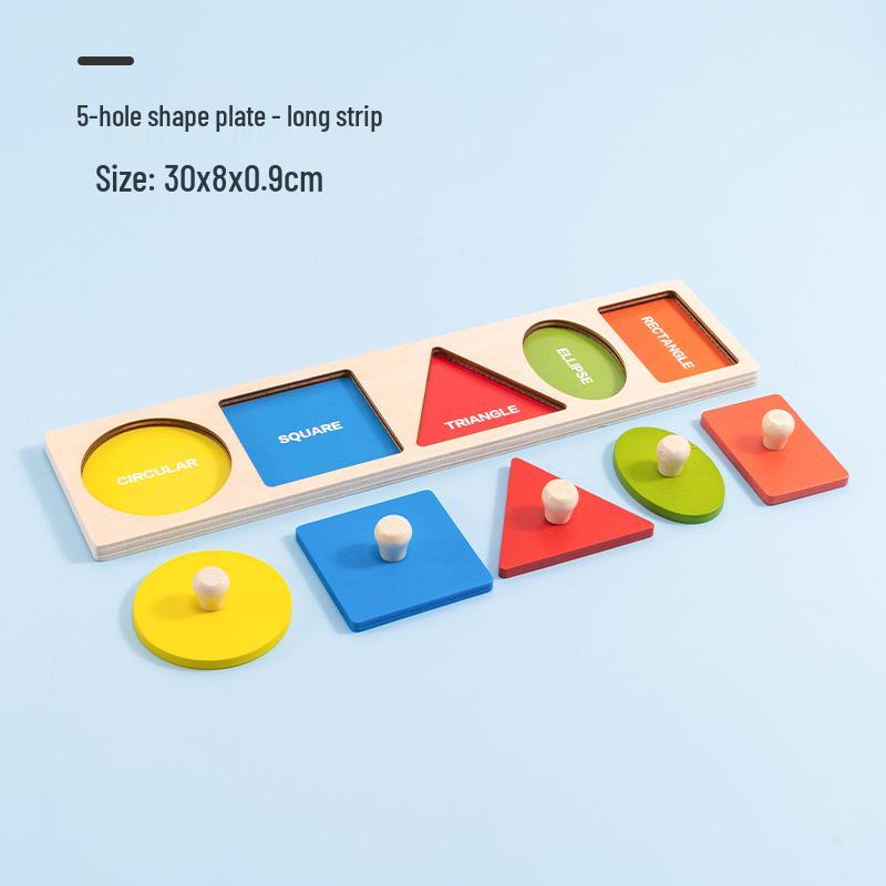 Монтессори Деревянная Доска-пазл с геометрическими фигурами для раннего развития