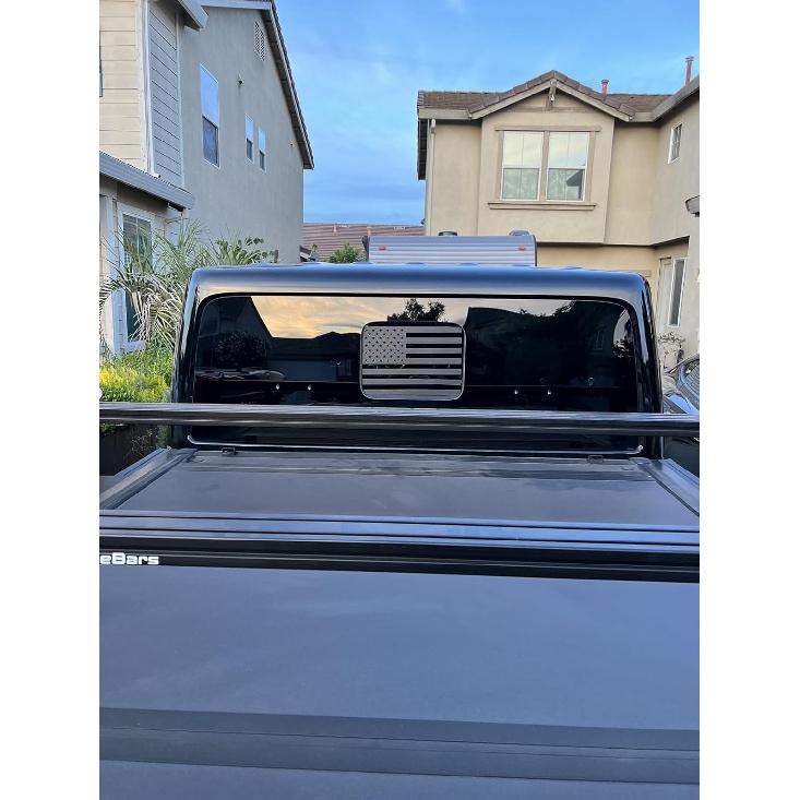 for Toyota Tacoma 2024-2025 Rear Middle Window n Flag Decal, Back Center Sliding Window Glass Flag Vinyl Sticker, for Tacoma Exterior Accessories