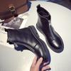 Autumn and Winter New Ladies Height Increasing Insole Versatile Breathable Booties Front Zipper Fashion Single-Layer Boots