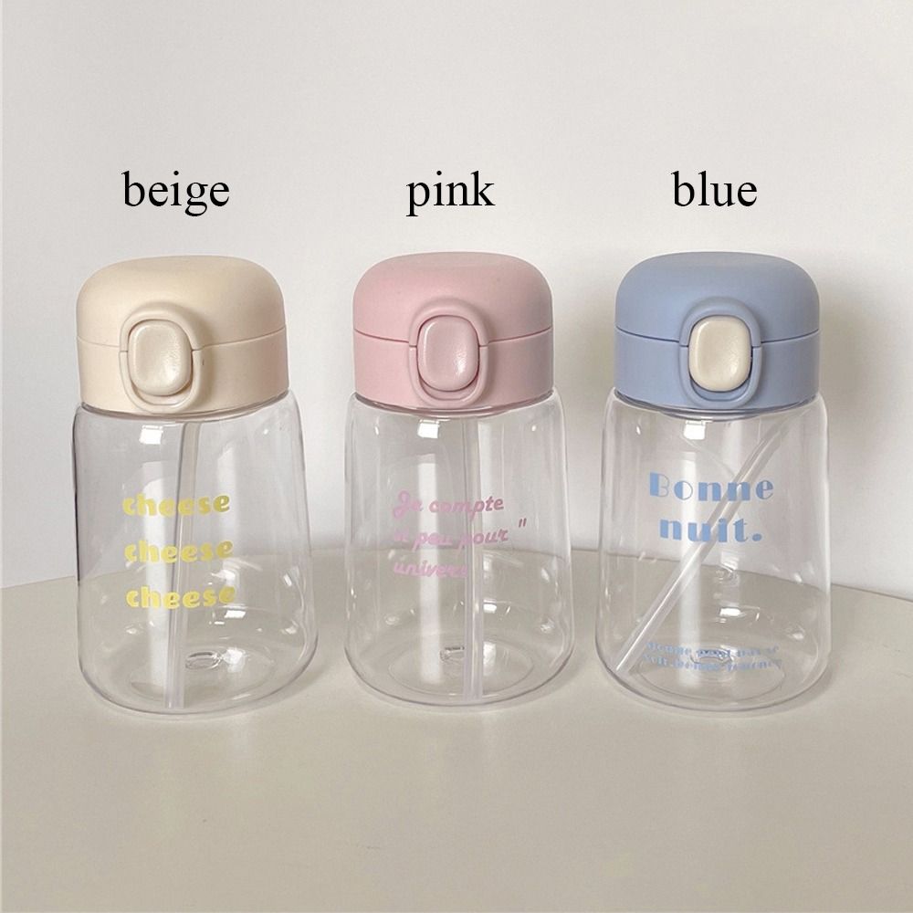 Straws and Lids Water Bottles 400ML Beverage Cups Creative Kids Sippy Cup  Toddlers Feeding