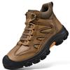 Зимние мужские уличные ботинки из натуральной кожи, теплые ботильоны для мужчин, рабочие ботинки ручной работы, высокие повседневные походные ботинки